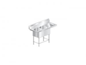 Aero Delux Two Compartment NSF Sink - 16 Gauge, 20 inch wide - 1 each.