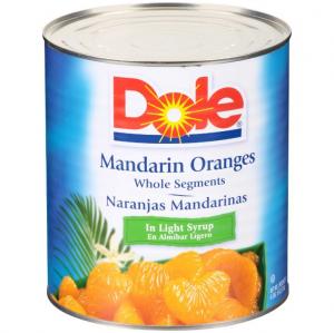 Dole Mandarin Orange In Light Syrup, 100 Ounce - 6 per case.