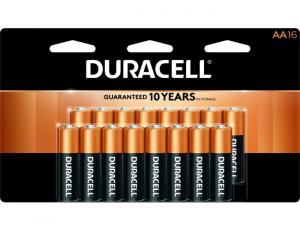 Duracell AA Alkaline Personal Power Batteries, 16 count per pack - 12 per case.