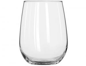 Libbey Stemless White Wine Glasses, Clear Glass (17 Oz, 12 Per Pack, 1 Pack)