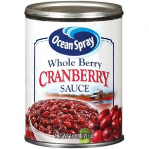 Ocean Spray Whole Berry Cranberry Sauce, 14 Ounce - 24 per case.