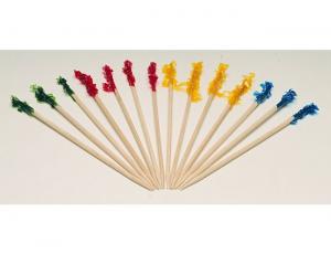 Pick, Wooden Club Frills 4, 10 Case -- 1000 Count
