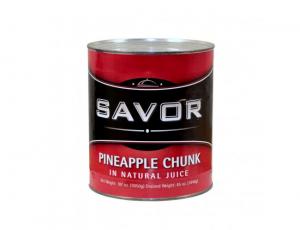 Savor Imports Choice Pineapple Chunk in Natural Juice, 109 ounce - 6 per case.