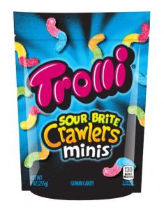 Trolli Minis Sour Brite Crawler Original Gummi Candy, 9 Ounce - 6 per case.