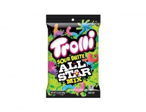 Trolli Sour Brite Crawlers All Star Mix Gummi Candy, 4.25 Ounce - 12 per case.