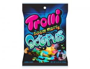 Trolli Sour Brite Octopus Gummy Candy, 12 x 4.25 oz Case
