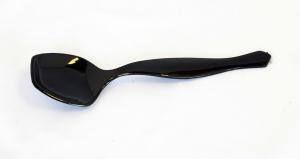 EMI Yoshi Party Tray Serving Spoon Black, 10" Length, Plastic