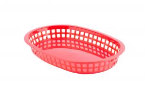 Tablecraft Red Plastic 10.5X7X1.5 Basket 1 each (PACK OF 36)