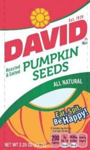 Conagra David Roasted Pumpkin Seed, 0 G Trans Fat (2.25 OZ, 12 Per Case)