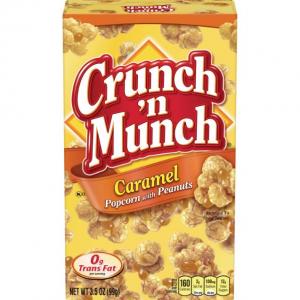 Crunch 'N Munch Caramel Popcorn with Peanuts 3.5 oz (PACK OF 12)