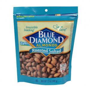 Blue Diamond Roasted Salted Almonds 12oz (PACK OF 6)