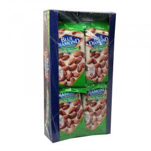 Blue Diamond Whole Natural Almonds 4oz (CASE OF 6 OF 12 PACK)