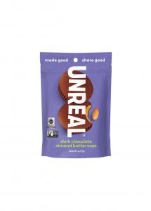 Unreal Candy Dark Chocolate Almond Butter Cups Bag, 6 x 3 oz Case