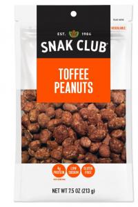 Snak Club 1721528 Century Snacks Premium Pack Toffee Peanuts (7.5 OZ, 6/Case)
