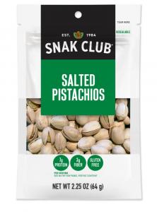 Snak Club 1721110 Century Snacks Premium Pack Salted Pistachios, 2.25 OZ, 6/Case