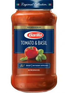 Barilla 1000016458 Premium Tomato & Basil Sauce, No Preservative (24 Oz, 8 Pack)