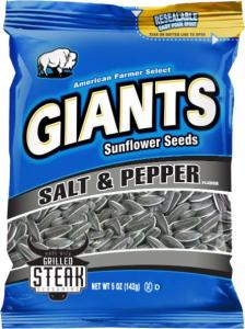 Giant Snack 33565 Giants Salt & Pepper Seeds, Bulk Size Case (5 OZ, Pack Of 12)