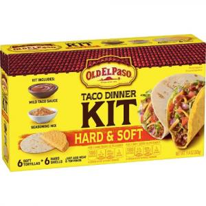 Old El Paso Taco Dinner Kit, Hard & Soft, 11.4 Oz Box (12 Per Case)