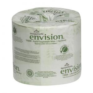Georgia Pacific Envision 2-Ply Embossed Toilet Paper, 19880/01, 550 Sheets Per Roll, 80 Rolls Per Case, White