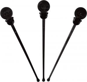 StixToGo 4.75" Black Stir N Plug Stix for Disposable Lids, Case