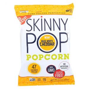 Skinnypop Aged White Cheddar Popcorn, 4.4 Ounce -- 12 Per Case.
