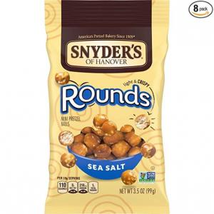 Snyder'S Of Hanover Pretzels, Rounds, Sea Salt, 3.5 Ounce (Pack Of 8)