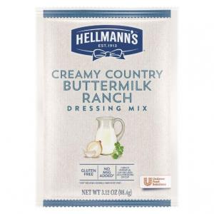 Hellmann'S Creamy Country Buttermilk Ranch Salad Dressing Dry Mix Pouch Gluten Free, No Added Msg, 3.12 Oz, Pack Of 18
