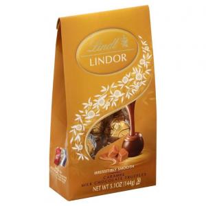 Lindt Lindor Caramel Truffles, 5.1 Oz. Bag, Pack Of 6