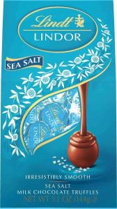 Lindt Lindor Sea Salt And Milk Chocolate Truffles, 5.1 Ounce (Pack Of 6)