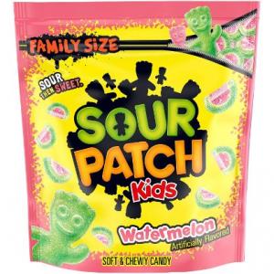 Sour Patch Kids Watermelon Candy, 4 Family Size Bags (1.8 Lb)