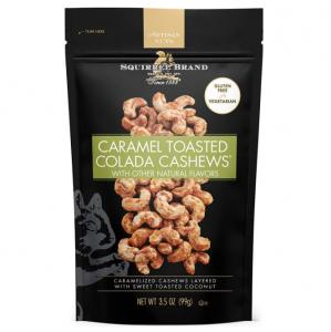 Squirrel Brand Caramel Toasted Colada Cashews 3.5 Oz - Pack Of 6