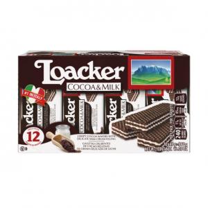 Loacker Classic Cocoa+Milk 45 Grams 12-1.59Oz./Pack (Pack Of 12)