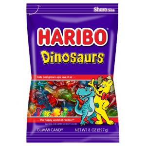 Haribo Confectionery Dinosaur, 8Oz./Peg Bag (Pack Of 10)