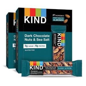 KIND HEALTHY SNACKS DARK CHOCOLATE NUTS & SEA SALT 1.4 OZ X 12 (Case of 6)