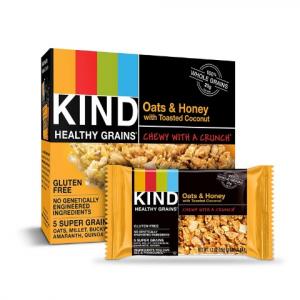 KIND HEALTHY SNACKS OATS AND HONEY WITH TOASTED COCONUT HEALTHY GRAINS BAR 1.2 OZ X 12 (Case of 6)