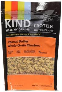 KIND HEALTHY SNACKS PEANUT BUTTER WHOLE GRAIN GRANOLA CLUSTERS 11 OZ (Case of 6)