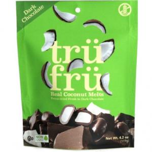 TRU FRU GRAB & SHARE HYPER-DRIED COCONUT MELTS IN DARK CHOCOLATE 4.2oz (Pack of 6)