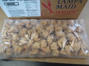 Tampa Maid Diptn Dusted Breaded Shrimp Tender, Frozen Pack (3 lbs, 4 Per Case)