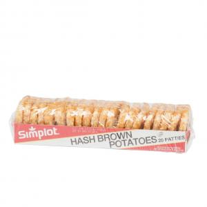 Simplot 101 Hash Brown Potato Patty, 2.25 Ounce - 240 per case.