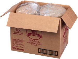 Kronos Uncooked Frozen Gryokone Halal Brand Beef Cone (20 lbs, 2 Per Case)