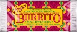 Amys Southwestern Burrito, 5.5 Ounce - 12 per case.