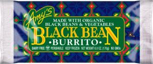Amys Black Bean Vegetable Burrito, 6 Ounce - 12 per case.