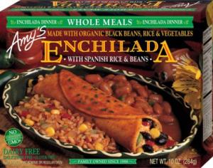 Amy's Black Bean Enchilada Whole Meal, Organic (10 Oz. Boxes, Pack Of 12)