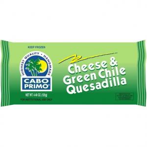 Cabo Primo Cheese and Green Chile Quesadilla, 4.4 Ounce - 48 per case.