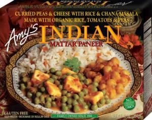 Amy'S Organic Indian Mattar Paneer Whole Meal, Gluten Free (10 OZ, 12 Per Case)