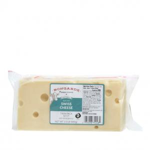 Bongards Sliced Swiss Cheese 32 Slices 1.5lbs (PACK OF 8)