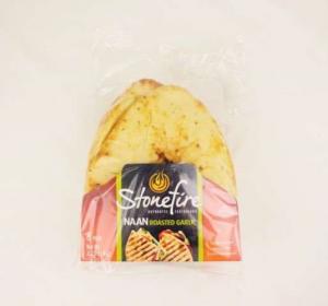 Stonefire Flat Naan Bread Garlic 8Count (PACK OF 6)