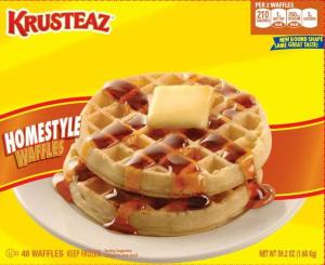 Krusteaz Homestyle Club Pack Round Waffle 1.235oz (PACK OF 48)