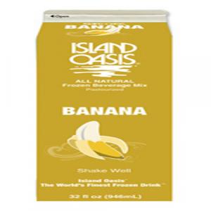 Island Oasis Frozen Banana Beverage Mix, Gluten Free (32 Fl.OZ, 12 Per Case)
