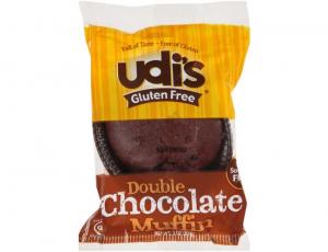 Udi's Gluten Free Double Chocolate Muffin frozen foodservice case